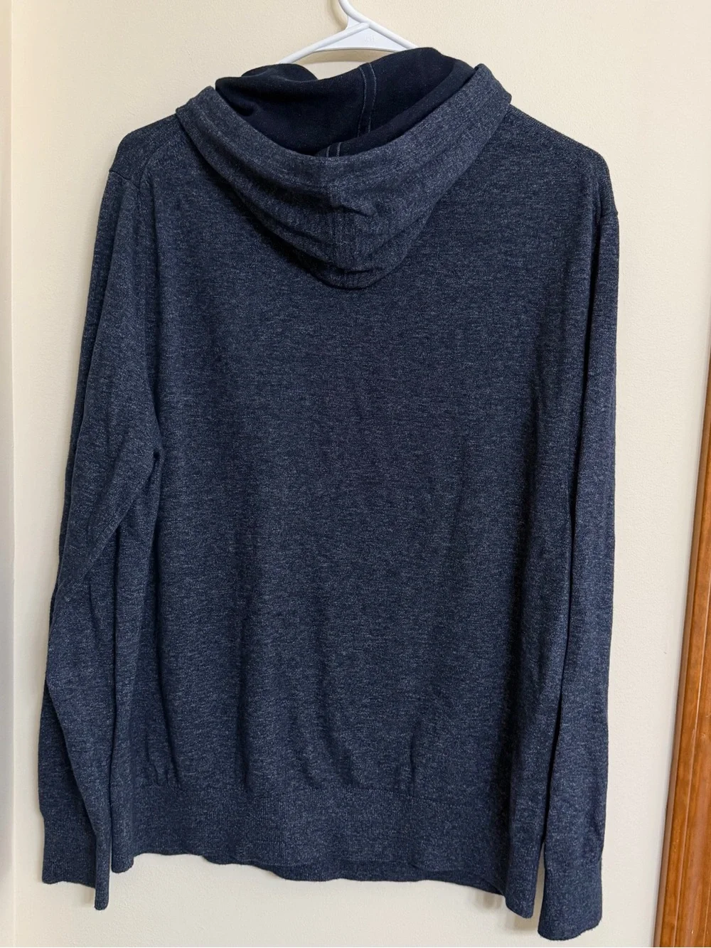 Banana Republic Men's Heather Navy Pullover Hoodie